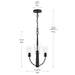 Myhouse Lighting Progress Lighting - P400452-31M - Three Light Chandelier - Jheni - Matte Black