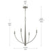 Myhouse Lighting Progress Lighting - P400458-009 - Four Light Chandelier - Jheni - Brushed Nickel