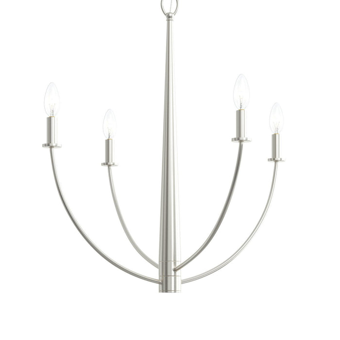 Myhouse Lighting Progress Lighting - P400458-009 - Four Light Chandelier - Jheni - Brushed Nickel