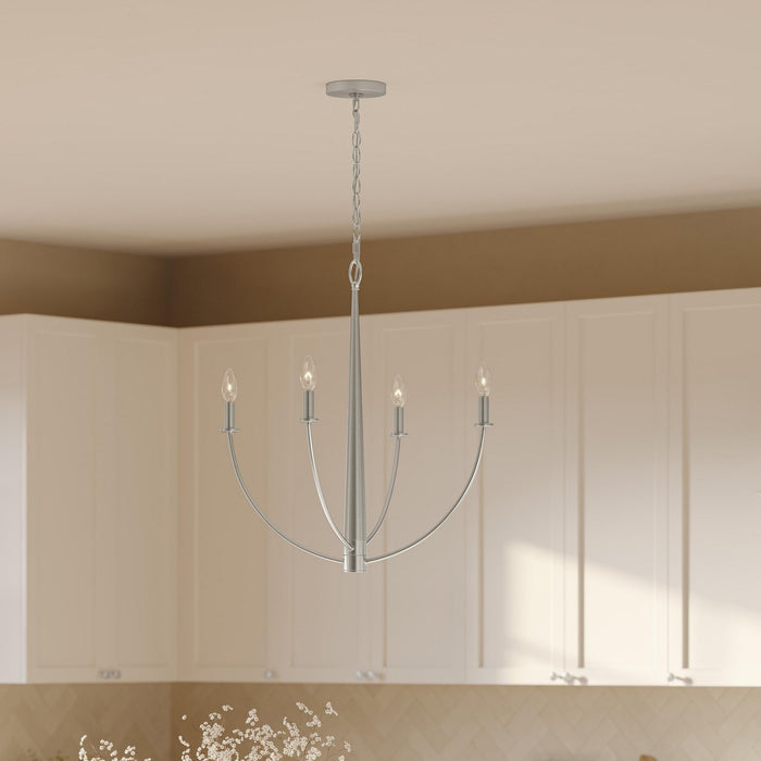 Myhouse Lighting Progress Lighting - P400458-009 - Four Light Chandelier - Jheni - Brushed Nickel