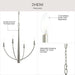 Myhouse Lighting Progress Lighting - P400458-009 - Four Light Chandelier - Jheni - Brushed Nickel