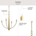 Myhouse Lighting Progress Lighting - P400458-191 - Four Light Chandelier - Jheni - Brushed Gold