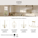 Myhouse Lighting Progress Lighting - P400458-191 - Four Light Chandelier - Jheni - Brushed Gold