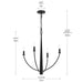 Myhouse Lighting Progress Lighting - P400458-31M - Four Light Chandelier - Jheni - Matte Black