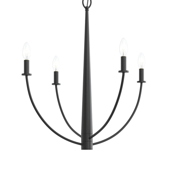 Myhouse Lighting Progress Lighting - P400458-31M - Four Light Chandelier - Jheni - Matte Black