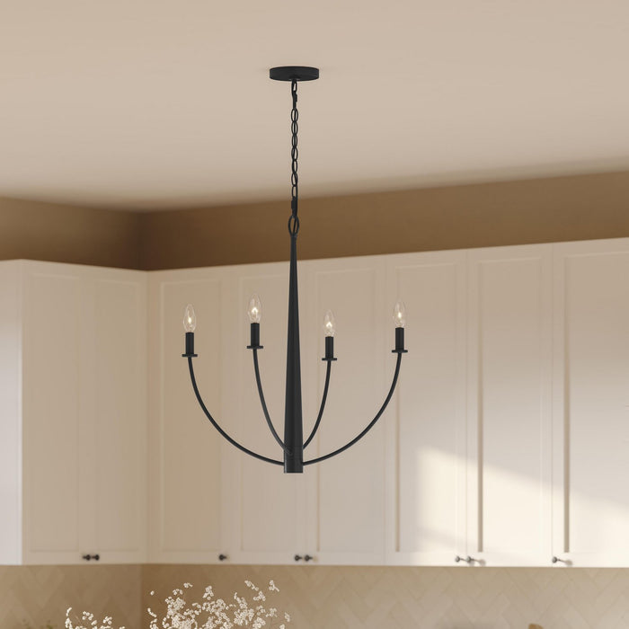 Myhouse Lighting Progress Lighting - P400458-31M - Four Light Chandelier - Jheni - Matte Black