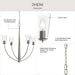 Myhouse Lighting Progress Lighting - P400453-009 - Four Light Chandelier - Jheni - Brushed Nickel