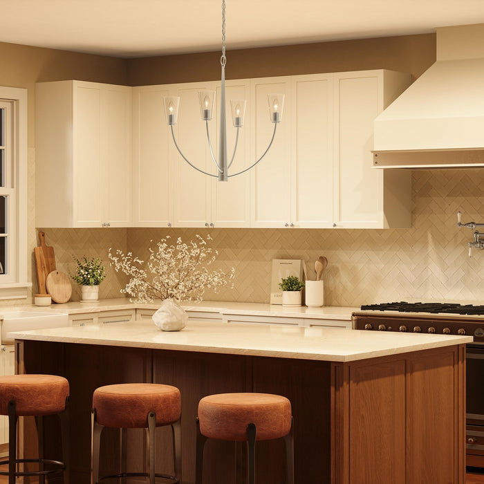 Myhouse Lighting Progress Lighting - P400453-009 - Four Light Chandelier - Jheni - Brushed Nickel