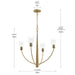 Myhouse Lighting Progress Lighting - P400453-191 - Four Light Chandelier - Jheni - Brushed Gold