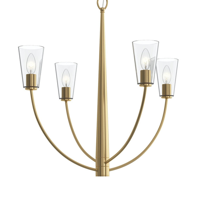 Myhouse Lighting Progress Lighting - P400453-191 - Four Light Chandelier - Jheni - Brushed Gold