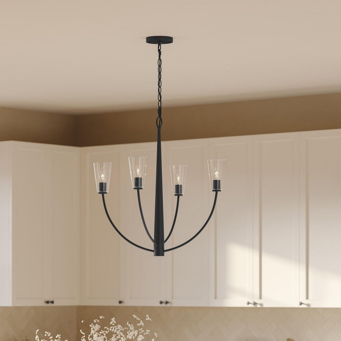 Myhouse Lighting Progress Lighting - P400453-31M - Four Light Chandelier - Jheni - Matte Black