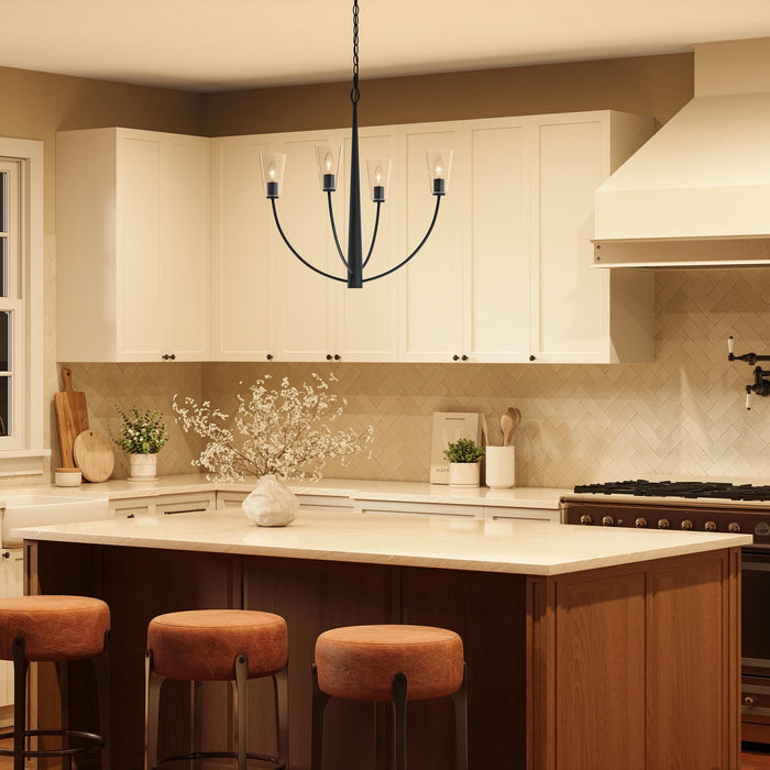 Myhouse Lighting Progress Lighting - P400453-31M - Four Light Chandelier - Jheni - Matte Black