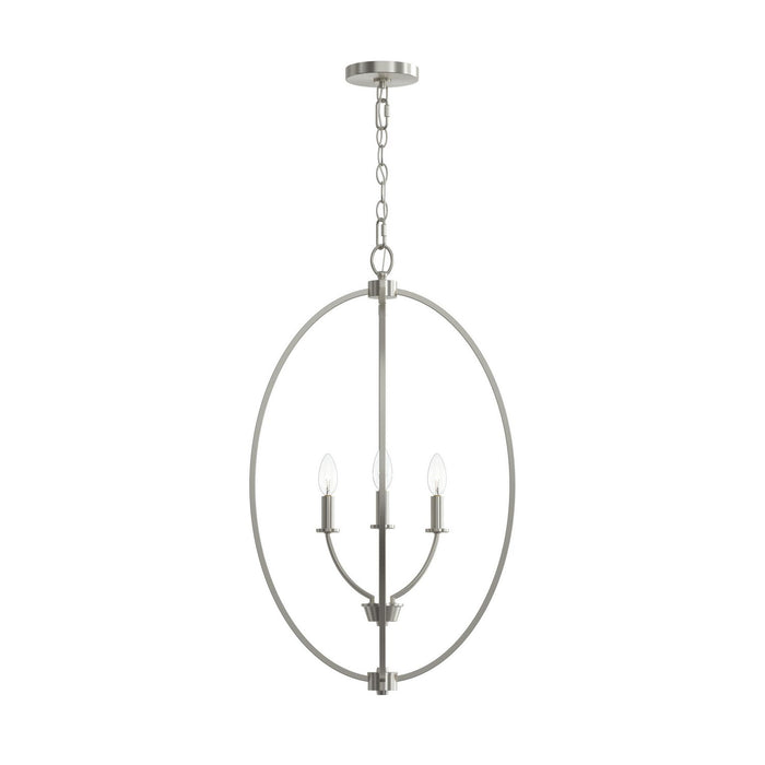 Myhouse Lighting Progress Lighting - P500513-009 - Three Light Foyer Pendant - Jheni - Brushed Nickel