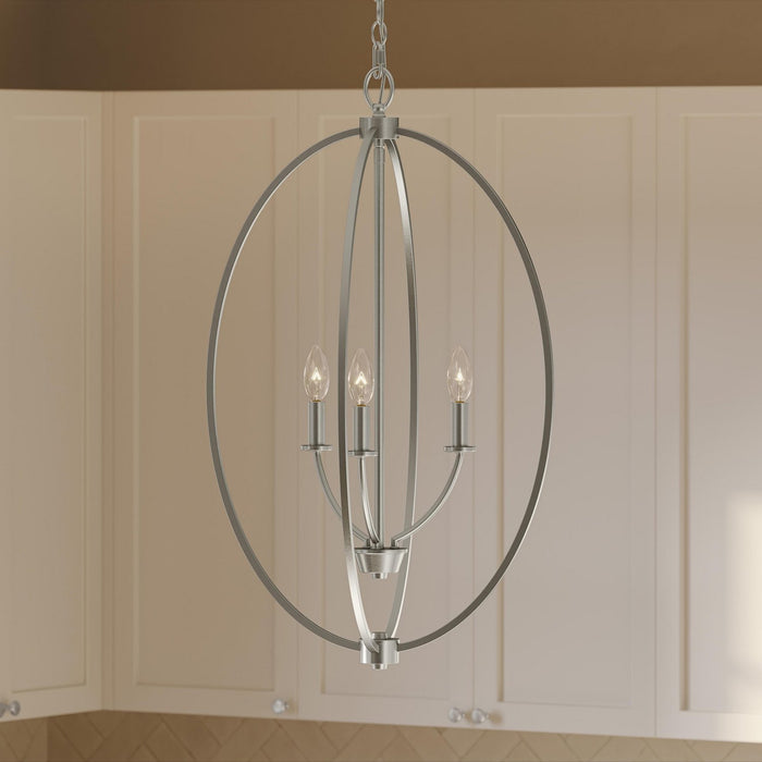 Myhouse Lighting Progress Lighting - P500513-009 - Three Light Foyer Pendant - Jheni - Brushed Nickel
