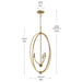 Myhouse Lighting Progress Lighting - P500513-191 - Three Light Foyer Pendant - Jheni - Brushed Gold