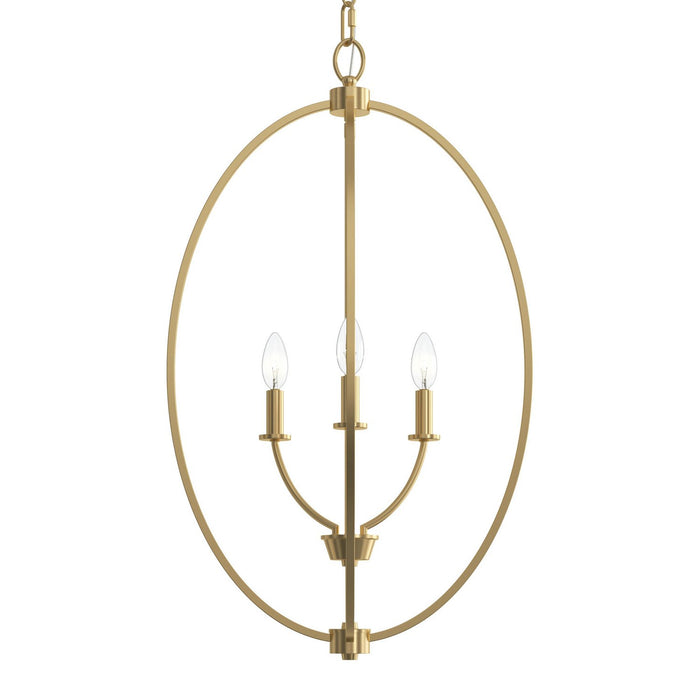 Myhouse Lighting Progress Lighting - P500513-191 - Three Light Foyer Pendant - Jheni - Brushed Gold