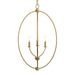Myhouse Lighting Progress Lighting - P500513-191 - Three Light Foyer Pendant - Jheni - Brushed Gold