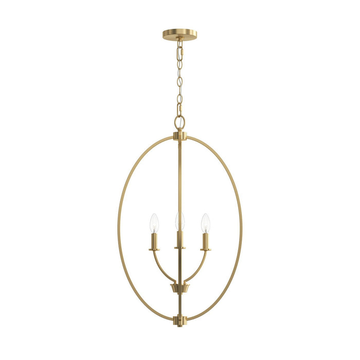 Myhouse Lighting Progress Lighting - P500513-191 - Three Light Foyer Pendant - Jheni - Brushed Gold