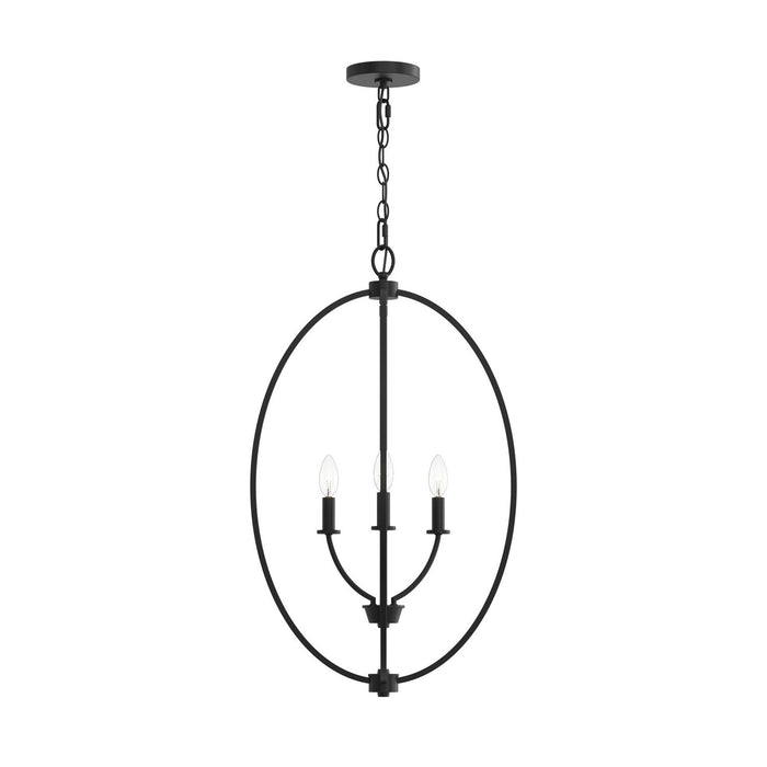 Myhouse Lighting Progress Lighting - P500513-31M - Three Light Foyer Pendant - Jheni - Matte Black