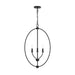Myhouse Lighting Progress Lighting - P500513-31M - Three Light Foyer Pendant - Jheni - Matte Black