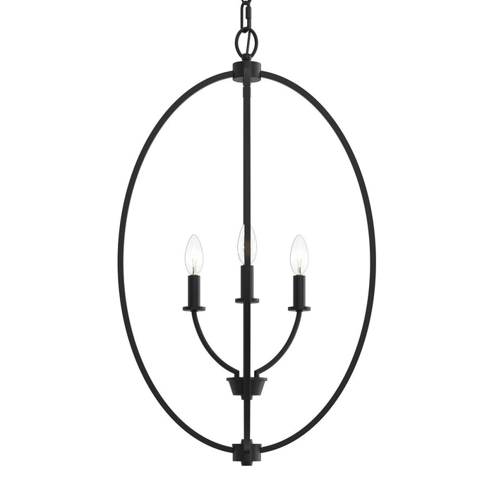 Myhouse Lighting Progress Lighting - P500513-31M - Three Light Foyer Pendant - Jheni - Matte Black