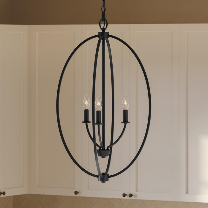 Myhouse Lighting Progress Lighting - P500513-31M - Three Light Foyer Pendant - Jheni - Matte Black