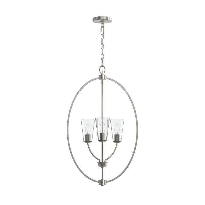 Myhouse Lighting Progress Lighting - P500512-009 - Three Light Foyer Pendant - Jheni - Brushed Nickel