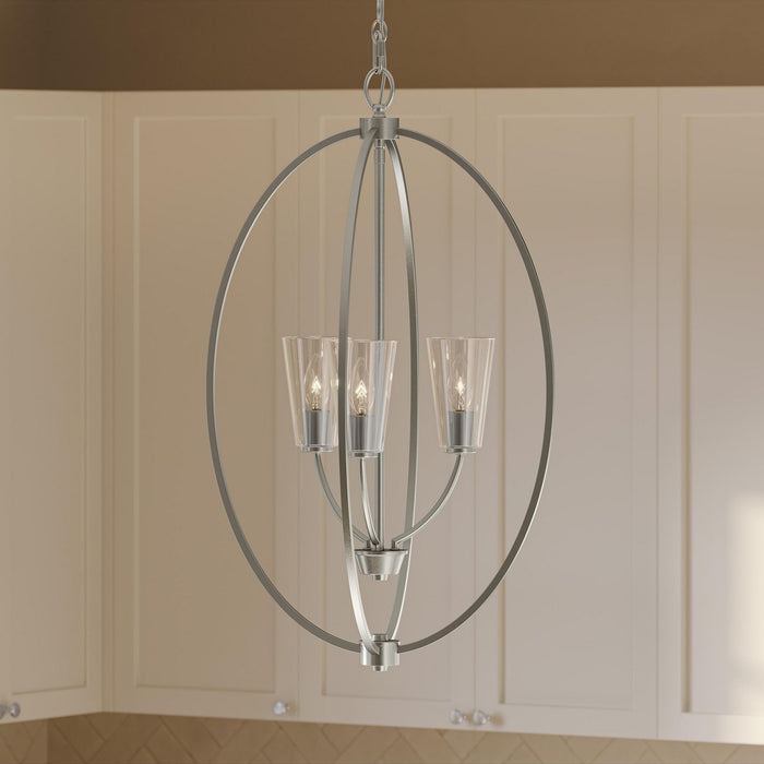 Myhouse Lighting Progress Lighting - P500512-009 - Three Light Foyer Pendant - Jheni - Brushed Nickel