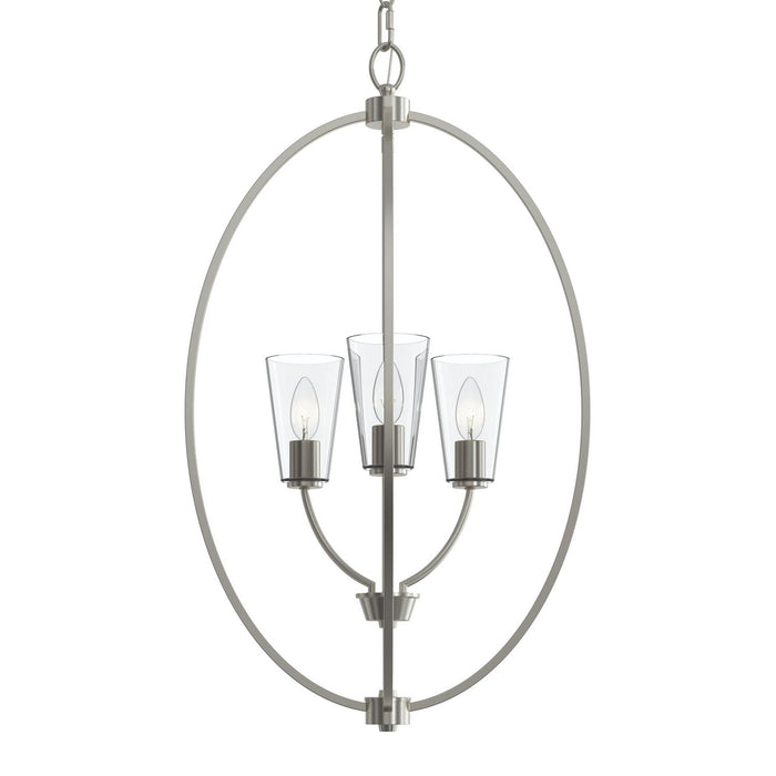 Myhouse Lighting Progress Lighting - P500512-009 - Three Light Foyer Pendant - Jheni - Brushed Nickel