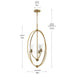 Myhouse Lighting Progress Lighting - P500512-191 - Three Light Foyer Pendant - Jheni - Brushed Gold