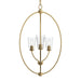Myhouse Lighting Progress Lighting - P500512-191 - Three Light Foyer Pendant - Jheni - Brushed Gold
