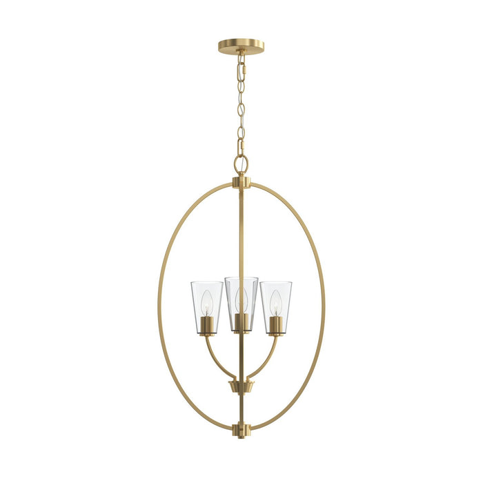 Myhouse Lighting Progress Lighting - P500512-191 - Three Light Foyer Pendant - Jheni - Brushed Gold