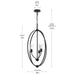 Myhouse Lighting Progress Lighting - P500512-31M - Three Light Foyer Pendant - Jheni - Matte Black