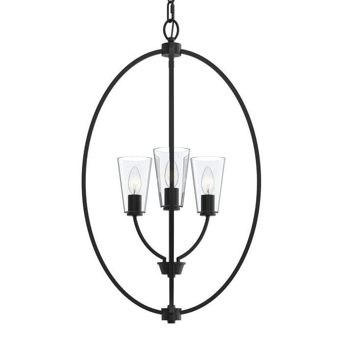 Myhouse Lighting Progress Lighting - P500512-31M - Three Light Foyer Pendant - Jheni - Matte Black