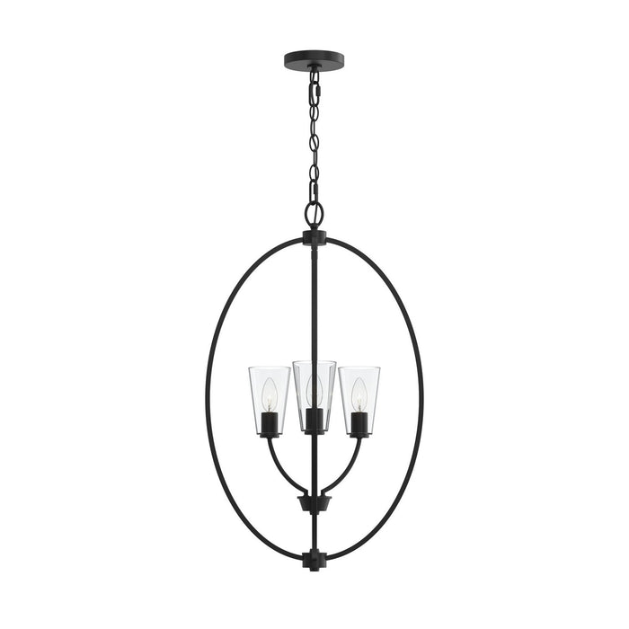 Myhouse Lighting Progress Lighting - P500512-31M - Three Light Foyer Pendant - Jheni - Matte Black