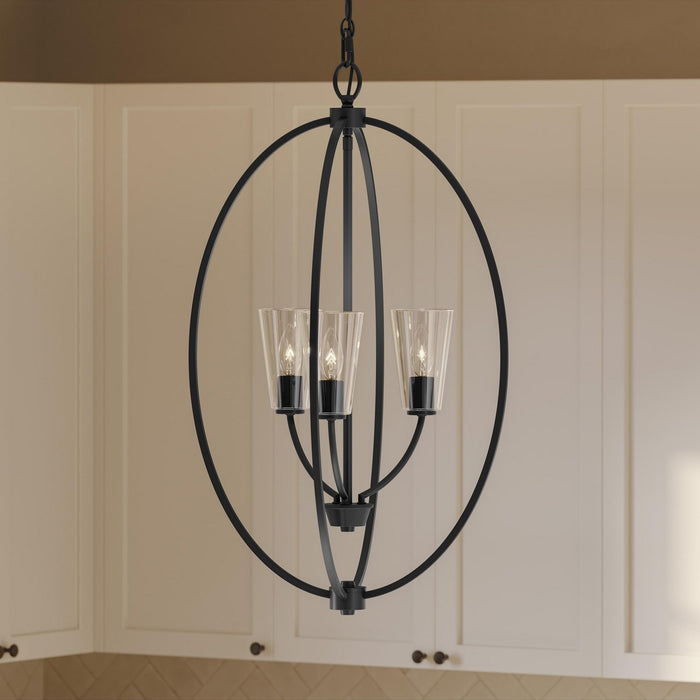 Myhouse Lighting Progress Lighting - P500512-31M - Three Light Foyer Pendant - Jheni - Matte Black