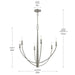 Myhouse Lighting Progress Lighting - P400459-009 - Six Light Chandelier - Jheni - Brushed Nickel