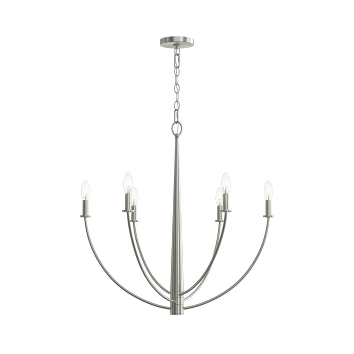 Myhouse Lighting Progress Lighting - P400459-009 - Six Light Chandelier - Jheni - Brushed Nickel