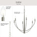 Myhouse Lighting Progress Lighting - P400459-009 - Six Light Chandelier - Jheni - Brushed Nickel