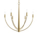 Myhouse Lighting Progress Lighting - P400459-191 - Six Light Chandelier - Jheni - Brushed Gold