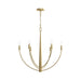 Myhouse Lighting Progress Lighting - P400459-191 - Six Light Chandelier - Jheni - Brushed Gold