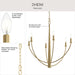 Myhouse Lighting Progress Lighting - P400459-191 - Six Light Chandelier - Jheni - Brushed Gold