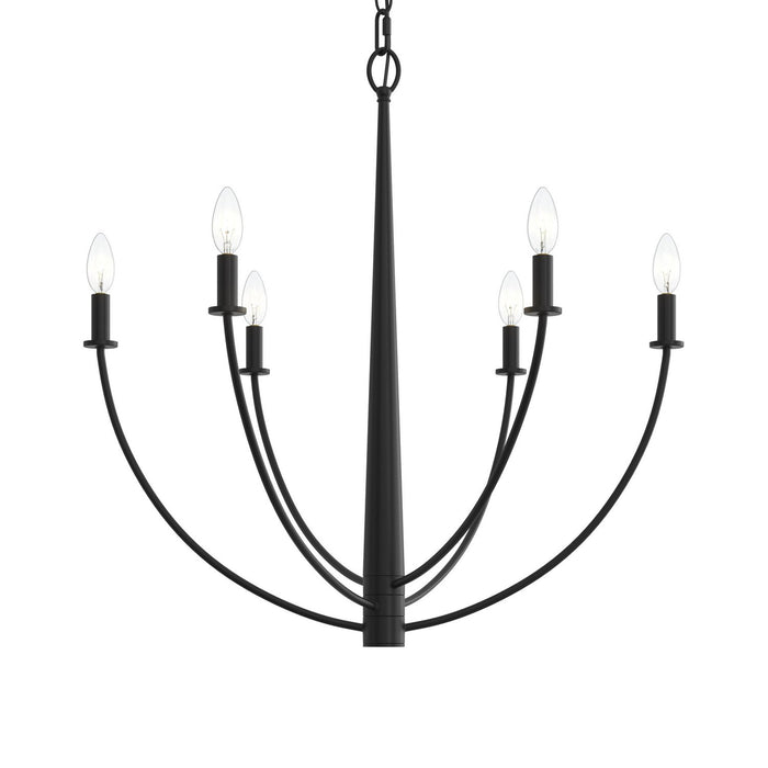Myhouse Lighting Progress Lighting - P400459-31M - Six Light Chandelier - Jheni - Matte Black