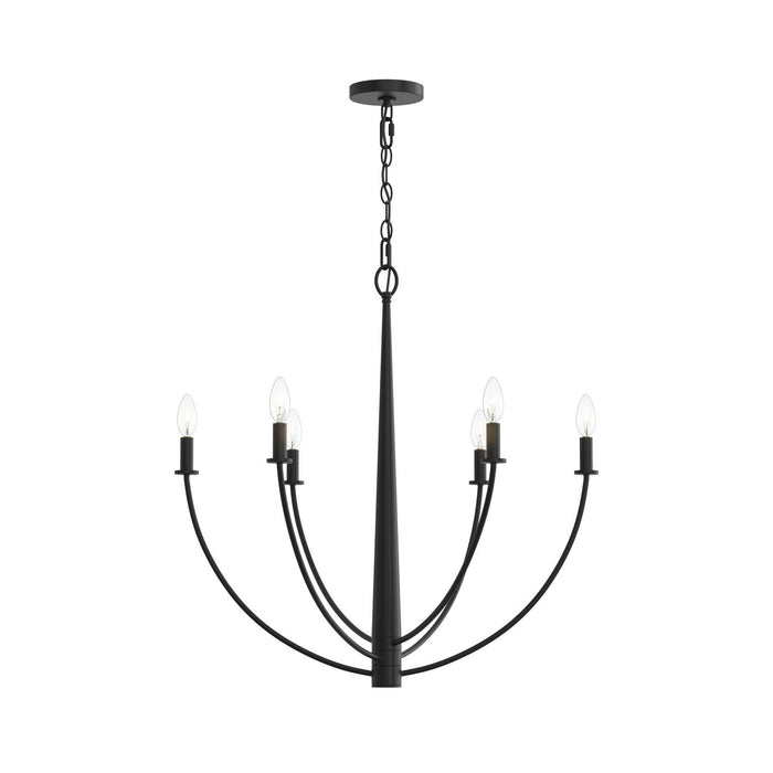 Myhouse Lighting Progress Lighting - P400459-31M - Six Light Chandelier - Jheni - Matte Black