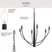 Myhouse Lighting Progress Lighting - P400459-31M - Six Light Chandelier - Jheni - Matte Black