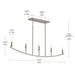 Myhouse Lighting Progress Lighting - P400461-009 - Five Light Linear Chandelier - Jheni - Brushed Nickel