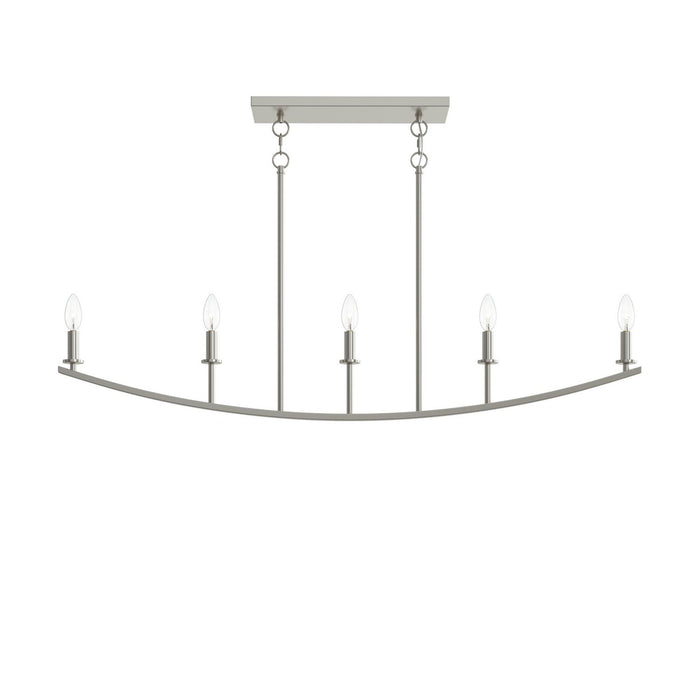 Myhouse Lighting Progress Lighting - P400461-009 - Five Light Linear Chandelier - Jheni - Brushed Nickel