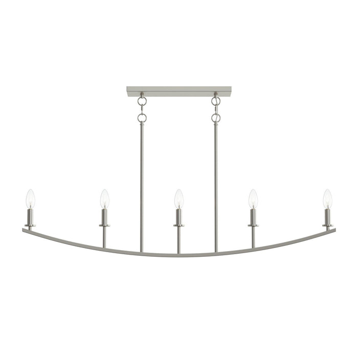 Myhouse Lighting Progress Lighting - P400461-009 - Five Light Linear Chandelier - Jheni - Brushed Nickel