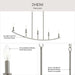 Myhouse Lighting Progress Lighting - P400461-009 - Five Light Linear Chandelier - Jheni - Brushed Nickel
