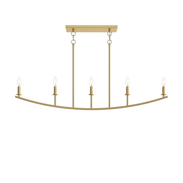 Myhouse Lighting Progress Lighting - P400461-191 - Five Light Linear Chandelier - Jheni - Brushed Gold
